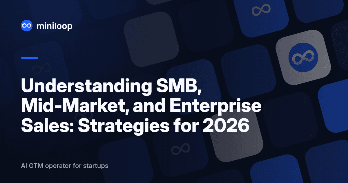 Illustrative chart showing SMB, mid-market, and enterprise sales distribution