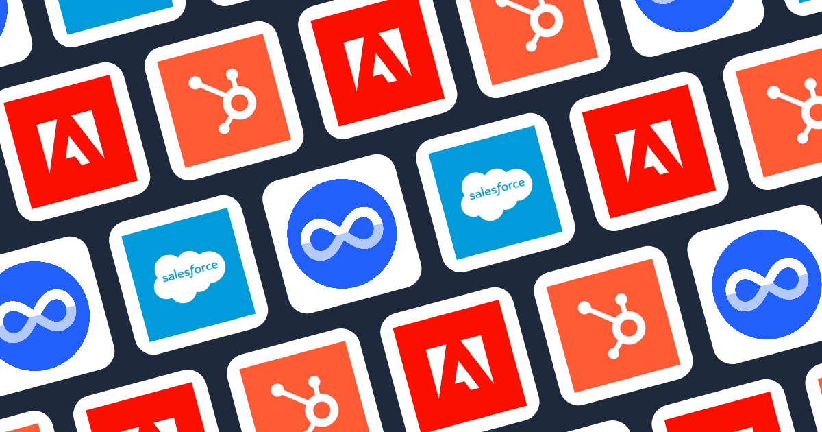 Icons representing various B2B marketing solutions