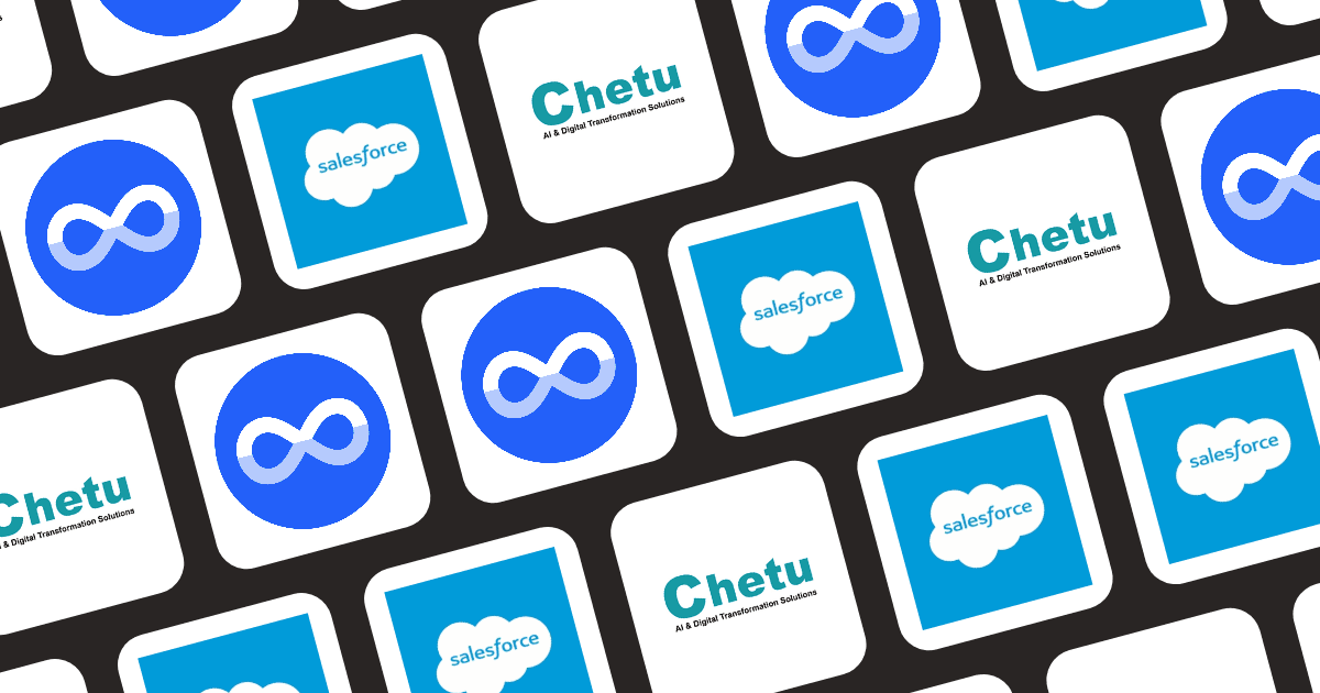 Logos of Salesforce, Chetu, and Nivaloq representing consulting and CRM alternatives