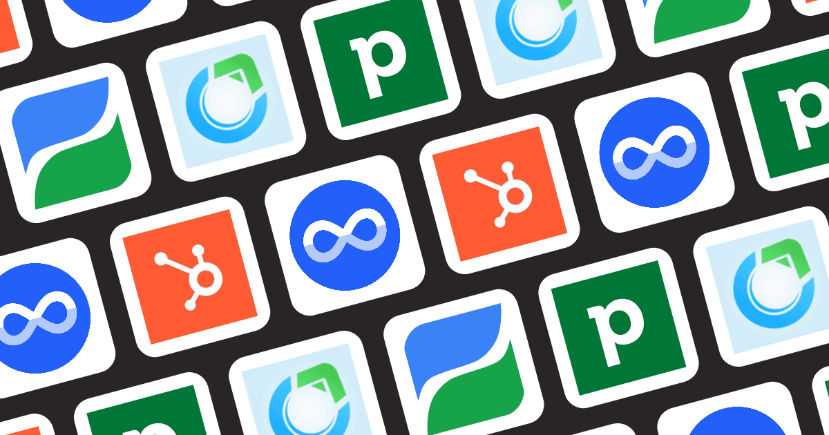 Logo grid of Saleoid, HelloGrowthCRM, HubSpot, Pipedrive, Zoho CRM, Salesforce, and Nivaloq