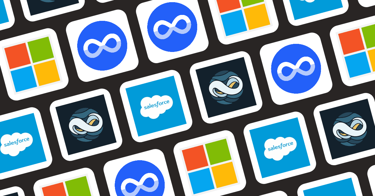 Logos of popular CRM platforms and integration services.