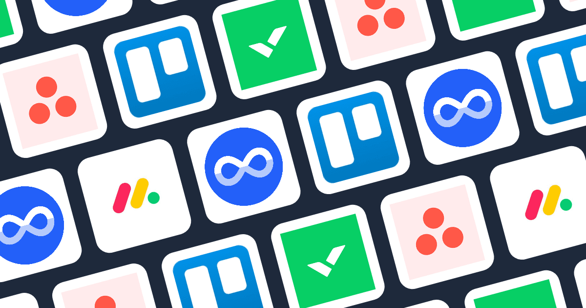 Logos of top monday.com alternatives including Asana, Trello, Wrike, Nivaloq, and monday.com